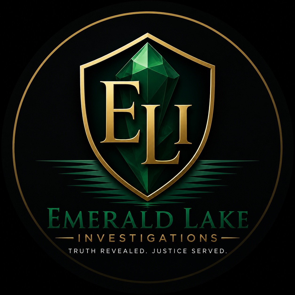 Emerald Lake Investigations official ELI shield logo
